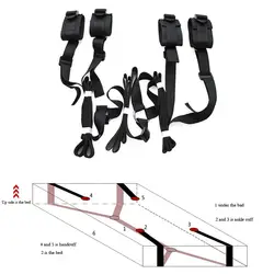 Пикантные костюмы эротические игрушки кровать БДСМ Связывание Сдержанность системы игры для пары взрослых сексуальное женское белье