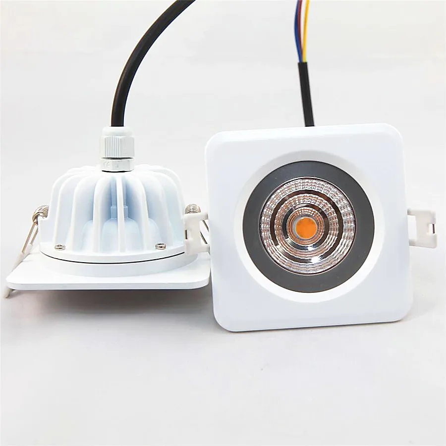 

New 9W Non-driver Dimmable (Samsung COB) led Ceiling down light Lamp AC220-240V Driverless LED Downlight Square Waterproof IP65