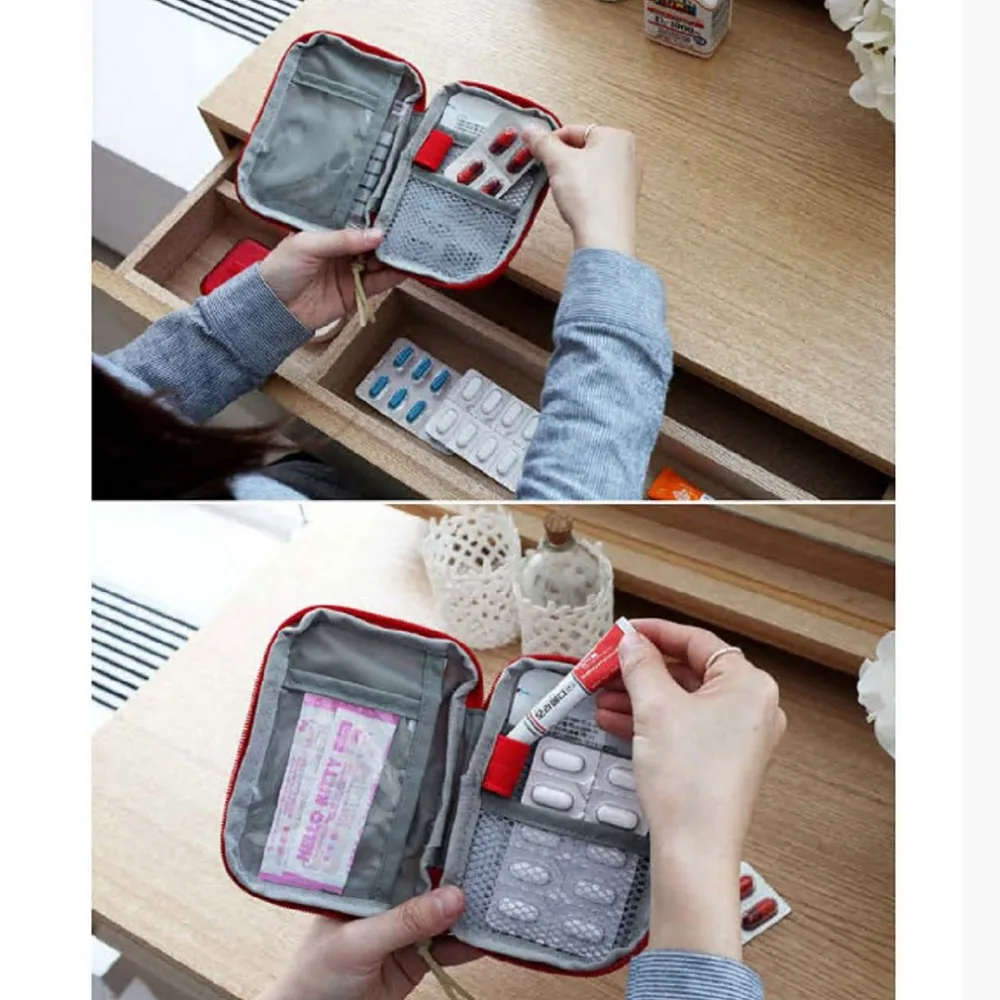 OUTAD Kit de primeros auxilios médicos bolsa resistente al aire libre Camping senderismo/Trave casa supervivencia Portátil Bolsa de primeros auxilios bolsa caso portátil