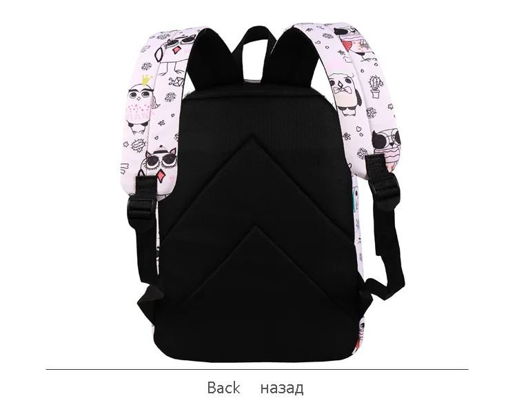 WINNER High Quality Cute Owl Printed Backpack For Teenager Girls Cartoon School Bags Women Canvas Travel Backpacks Mochila (5)