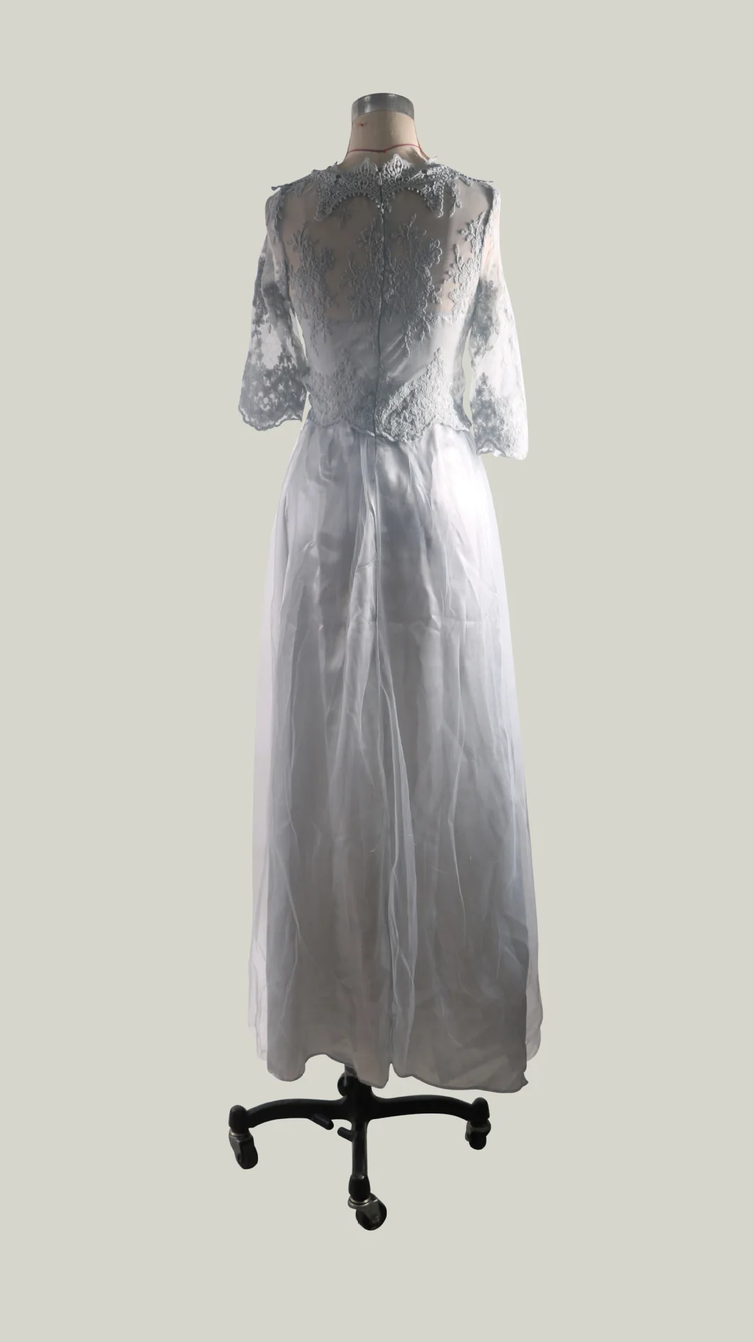 BacklakeGirls серые тюлевые платья для матери невесты три четверти рукава трапециевидной формы круглый вырез аппликации для женщин для свадеб