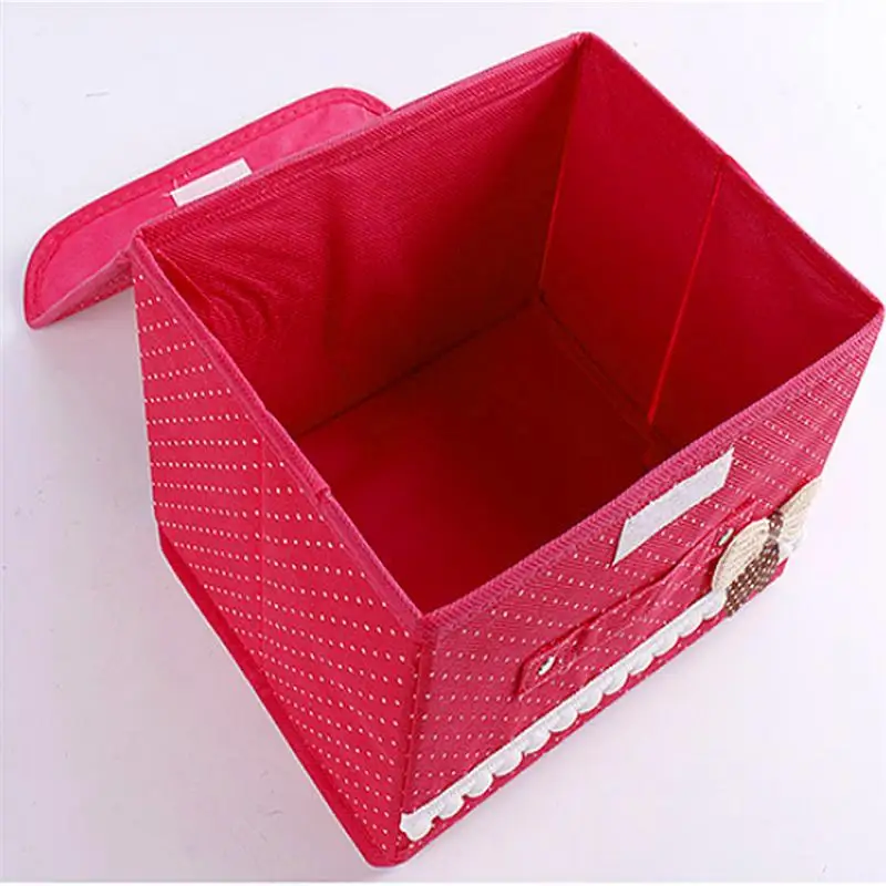 2pcs Storage Case Nonwovens Storage Case Organizer Finishing Box for Toys Clothes