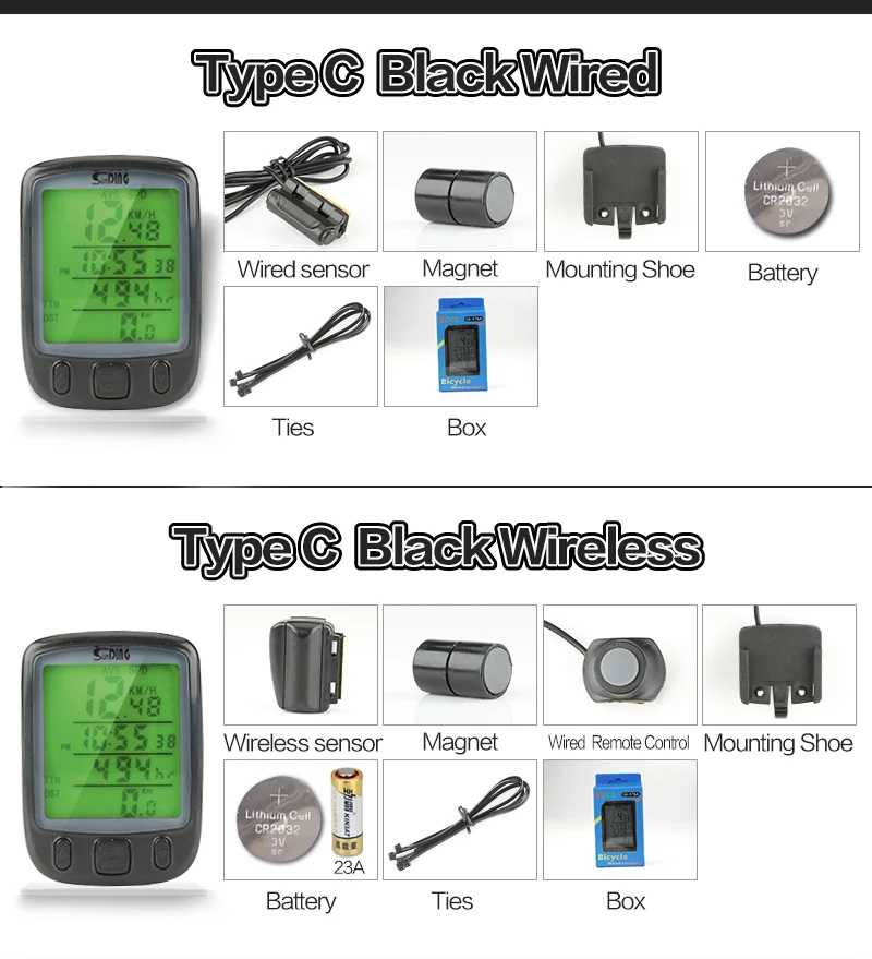 Wireless Bike Computer Speedometer Odometer Rainproof Cycling Bicycle Computer Bike Measurable Temperature Stopwatch (7)