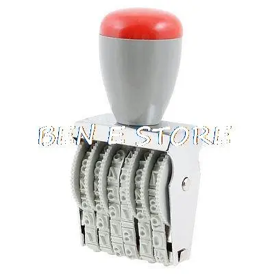 

Plastic Handle Gray 6 Digit Numbering Roller Stamp