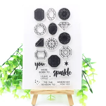 

YPP CRAFT Diamond Transparent Clear Silicone Stamp/Seal for DIY scrapbooking/photo album Decorative clear stamp 487