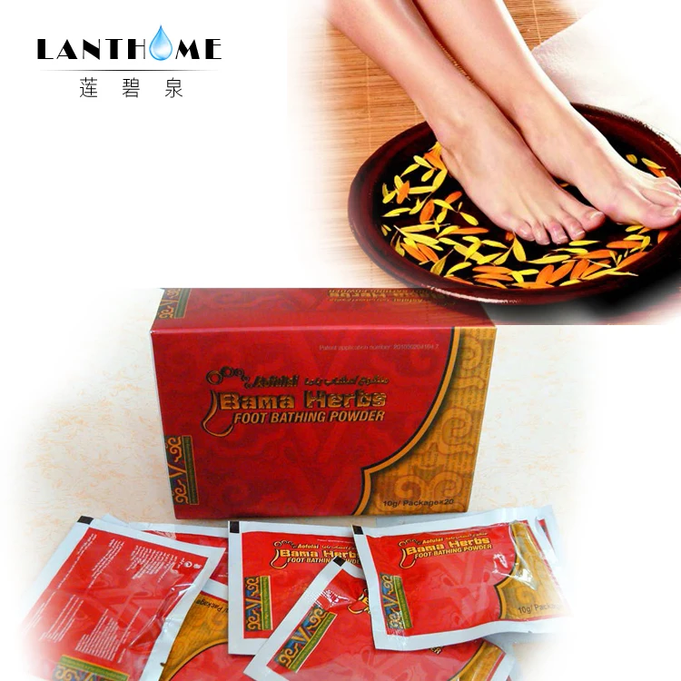 100 pcs bama herbs herbal foot bath powder for rheumatism English and