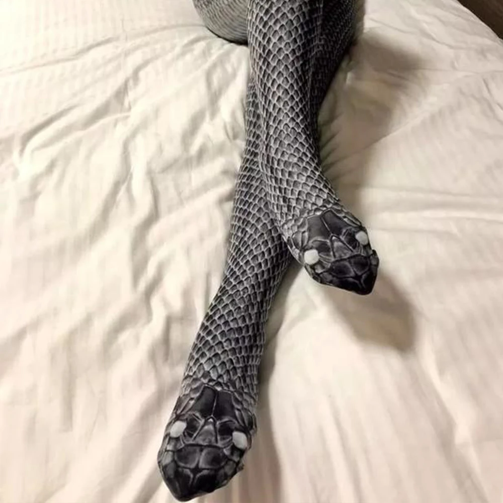 

Women 3D Snake Print Yoga Fitness Leggings Running Gym Stretch Leisure Sexy stockings Sports Funny Snakeskin Tights leggings