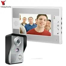 YobangSecurity 7 дюймов проводной видео домофон Системы домашней безопасности Камера видео домофоны 1-Камера 1-монитор Ночное видение