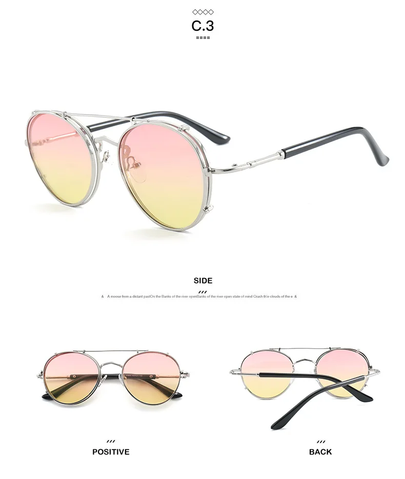WHO CUTIE, круглые солнцезащитные очки в стиле стимпанк с красными линзами для мужчин и женщин, металлическая оправа, круглые прозрачные линзы, Ретро стиль, панк, солнцезащитные очки, оттенки OM376