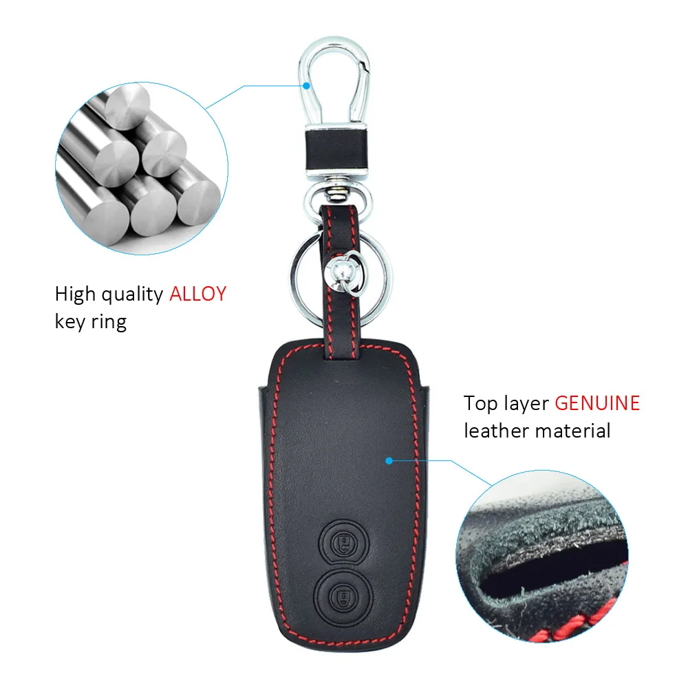 Кожаный чехол брелок ATOBABI с 2 кнопками для Suzuki SX4 Grand Vitara Swift Smart Remote Fob Shell|2 button|key case