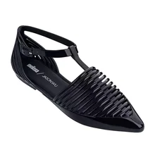 Melissa Original Women Sandals Summer Hollow Design Ladies Sandals Breathable Women Jelly Sandals Female Flat Melissa Shoes blue mesh hollow design flat sandals