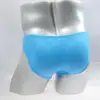 Enhanced Long Pouch Breathable Holes Sexy Men's Underwear Briefs Fashion Male Underpants Solid Color Charming Men Popular Shorts 2