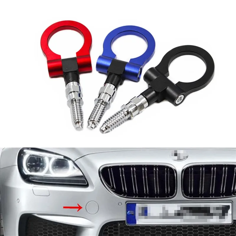 

Universal Car Towing Bar Racing Tow Hook For BMW E30 E36 E46 E80 E81 E90 E91 Etc Auto Trailer Ring Accesories