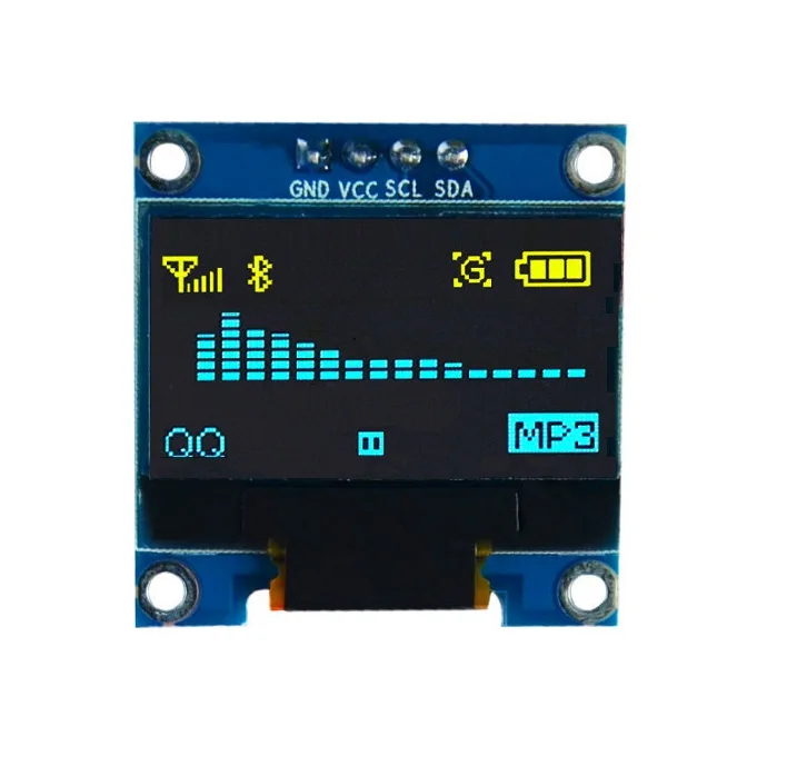 

0.96 inch IIC Serial Yellow Blue OLED Display Module 128X64 I2C SSD1306 12864 LCD Screen Board GND VCC SCL SDA 0.96" for Arduino