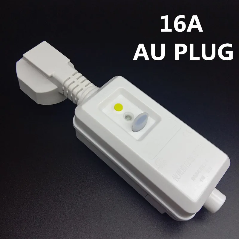 

16A AU Plug rewirable water heater leakage protection electrical plug Earth automatically cut off power Circuit Breaker socket