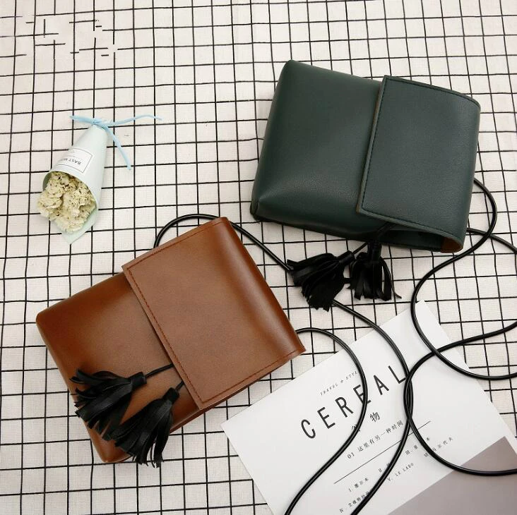 

110717 NEWHOTSTACY lady small tassel shoulder bag female mini flap bag