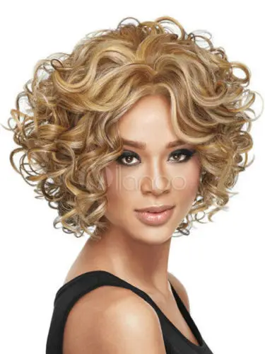 

Michael Jackson/Black Screws Black long Pigtail small spiral curls Sexy Wear Hair Wig Heat Resistant Hair Wigs Brown Women's