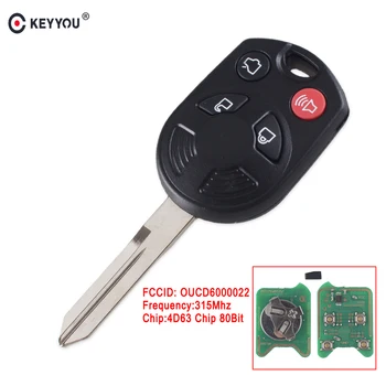 

KEYYOU 4 Buttons Remote Key Car Key 315Mhz 4D63 Chip For Ford Edge Escape Expedition Explorer Flex Five Hundred OUCD6000022