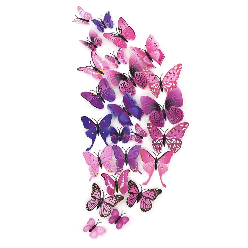 12 pcs/set 3D Butterfly Wall Stickers Decoration For Home Decor