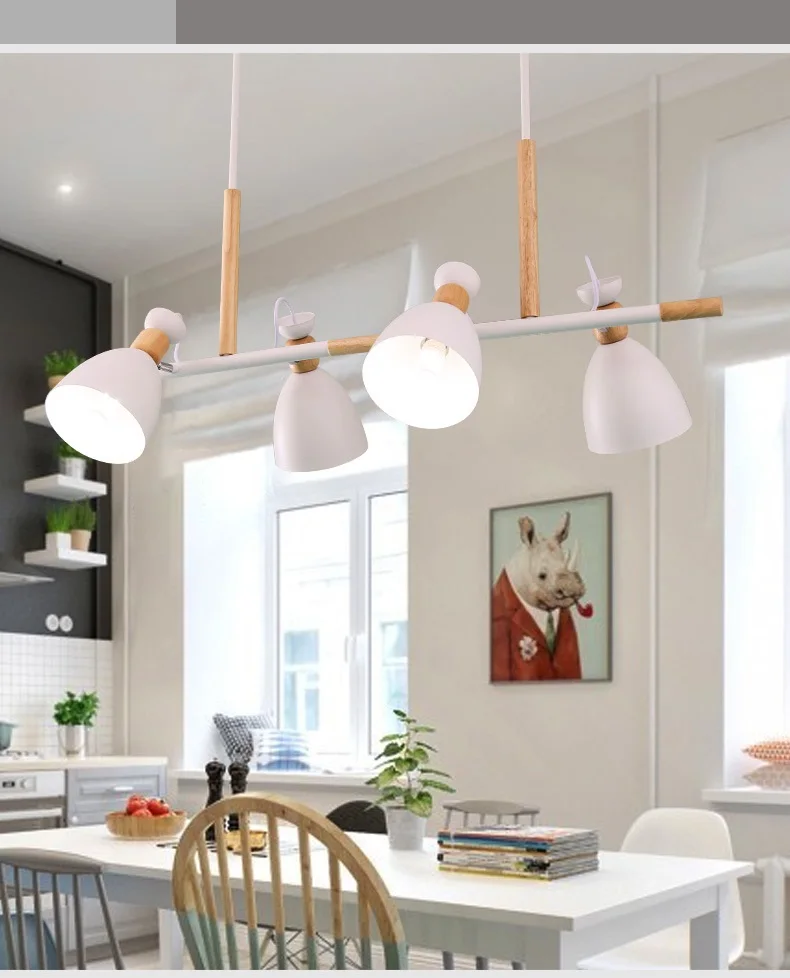 LuKLoy деревянные современные подвесные светильники скандинавские кухня Остров подвесной светильник натуральный обеденный стол освещение
