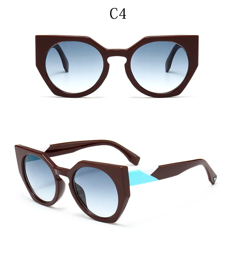 Новейшие Безразмерные женские солнечные очки Бабочка Брендовая дизайнерская обувь круглый Для женщин очки модные солнцезащитные очки «кошачий глаз» женские UV400