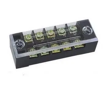 

600V 15A TB-1505 Panel Mount Fixed Barrier 5 Position Terminal Block Connector