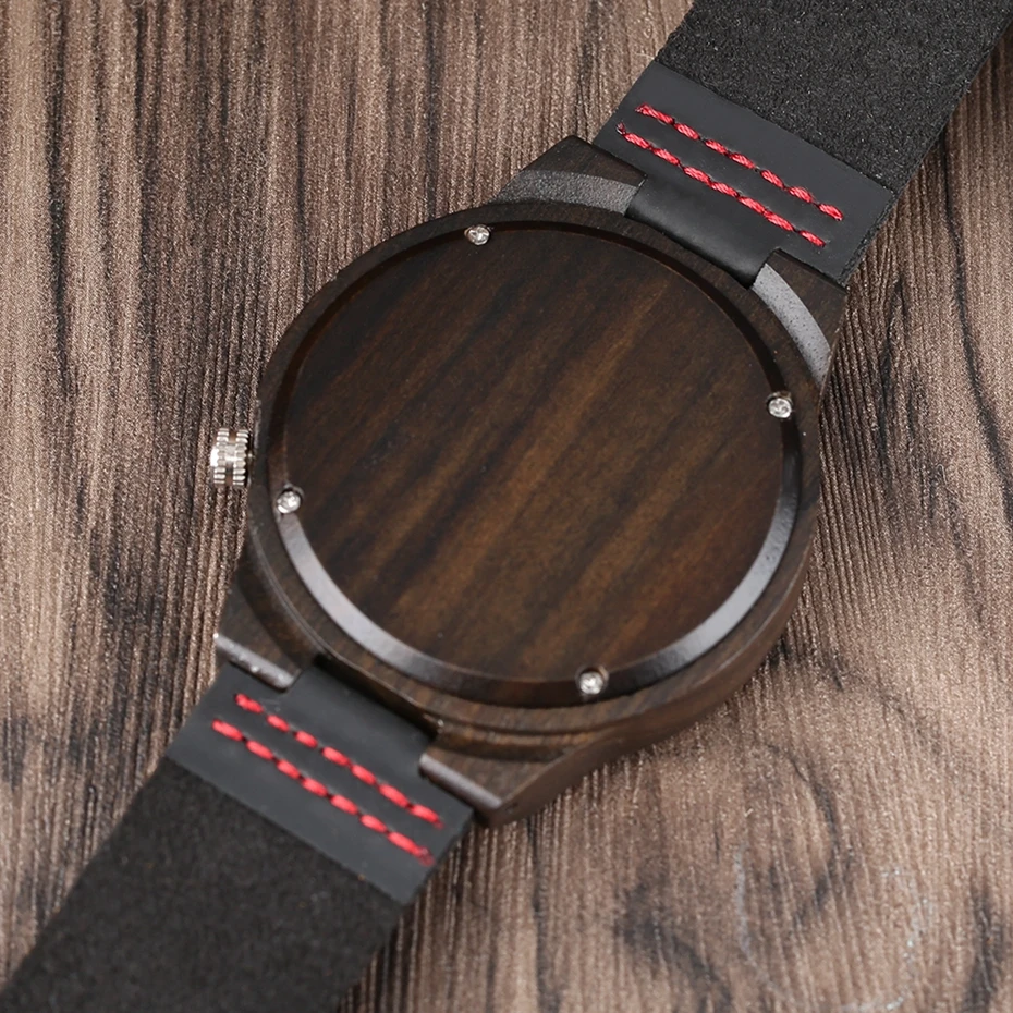 Natural Sandalwood Watches Modern Compass Dial Men's Bamboo Quartz-Watch Soft Genuine Leather Casual Male Clocks Reloj de madera 2017 Gifts (22)