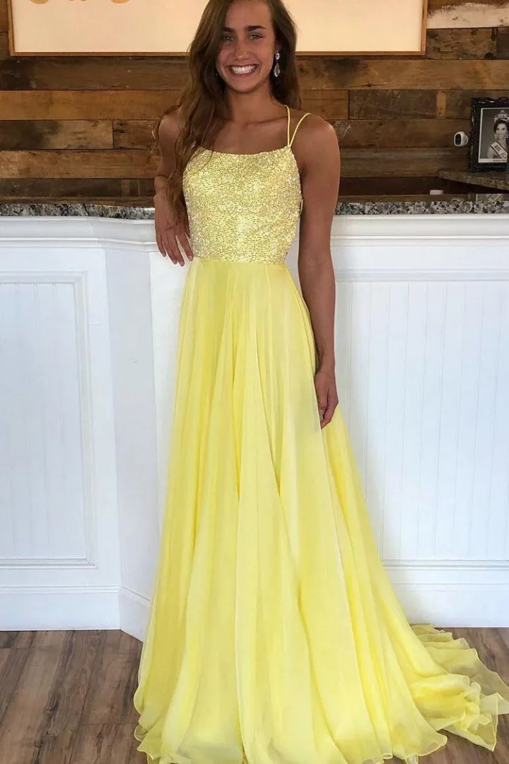 yellow floor length dress