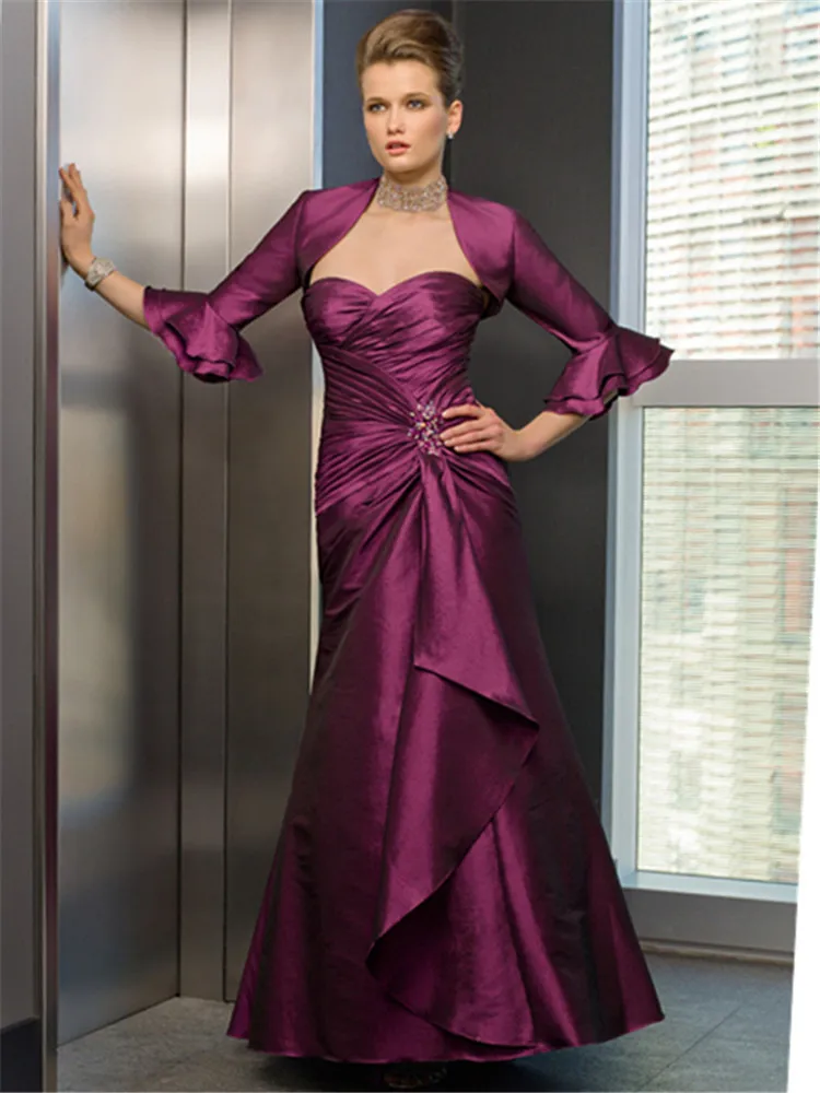 Mother Of The Bride Dresses With Ruching New Mother Of The Bride Dresses With Jacket Pleated Hip Ruching Vestido