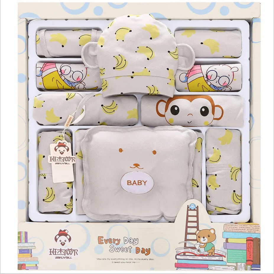 

100% cotton newborn baby clothes clothing set gift sets infant ful moon suits for spring & autumn character boys girs clothes