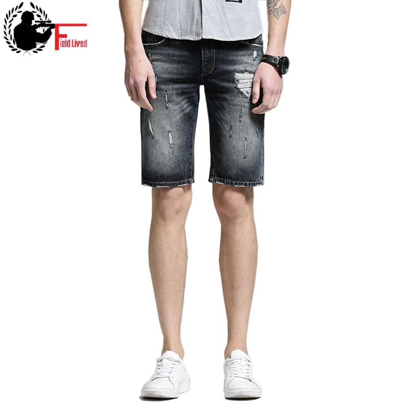 Men Clothes 2018 Men's Designer Shorts Ripped Jeans Capri Denim Summer