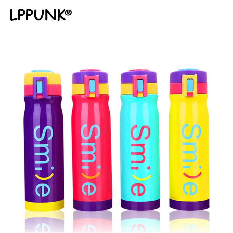 New Fashion 500ml Insulated bpa free creative portable smile vacuum cup