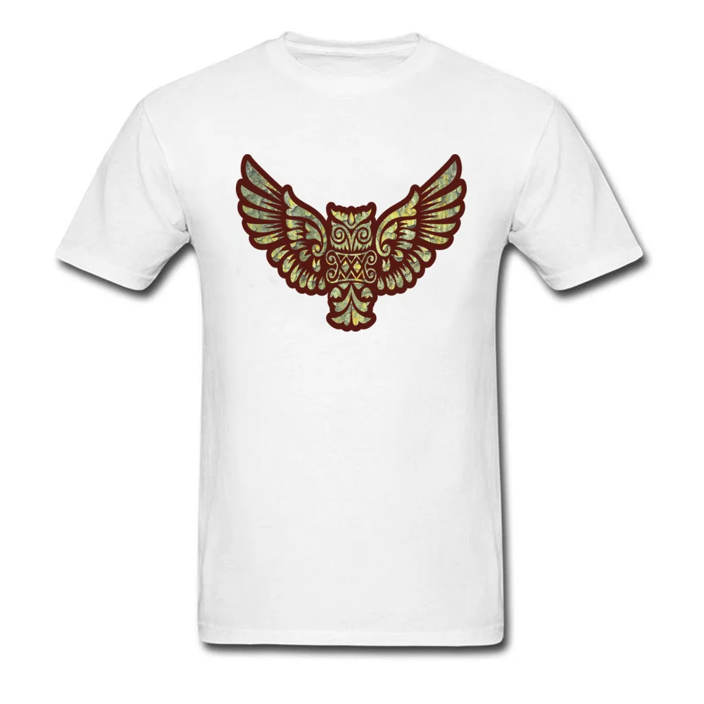 Flying Owl Mascot Decoration Cotton Man Short Sleeve T Shirt Design Fall Tshirts Printed Tops Tees 2018 O Neck Flying Owl Mascot Decoration white