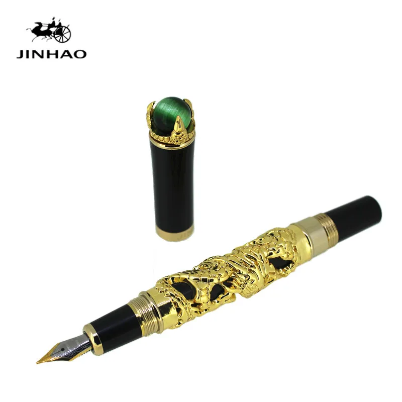 

JINHAO GOLDEN DRAGON KING PLAY PEARL FINE 18KGP NIB FOUNTAIN PEN BLACK / WHITE / GREY FOR CHOICE OFFICE BUSINESS BEST GIFT