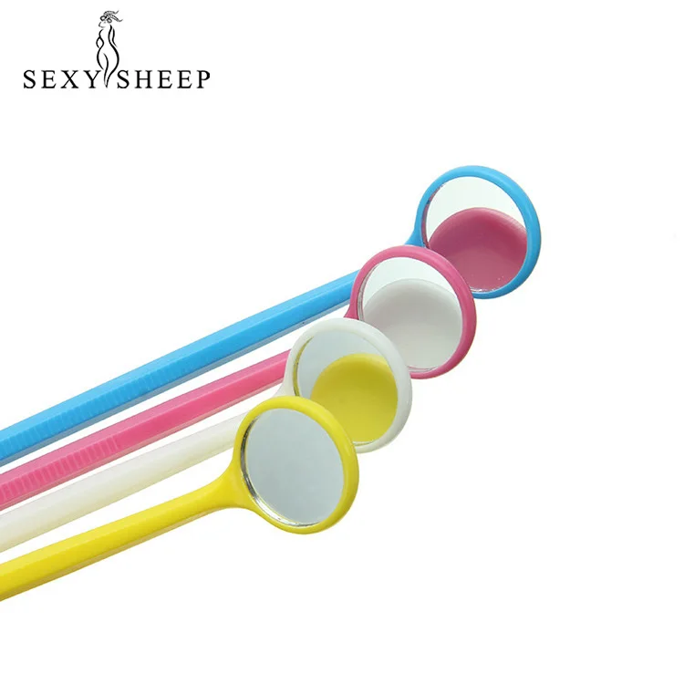 

Hand Compact Mirror Checking Eyelash Extension Stainless Steel Dental Mirror Removable Makeup Tools Disposable Eyelash Mirror