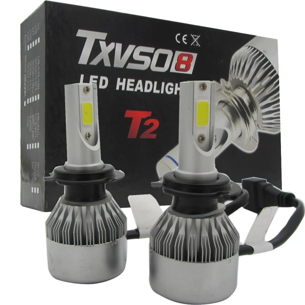H7 6000K COB LED Car Auto Headlight Kit 110W 2x4600LM CREE Chip Super