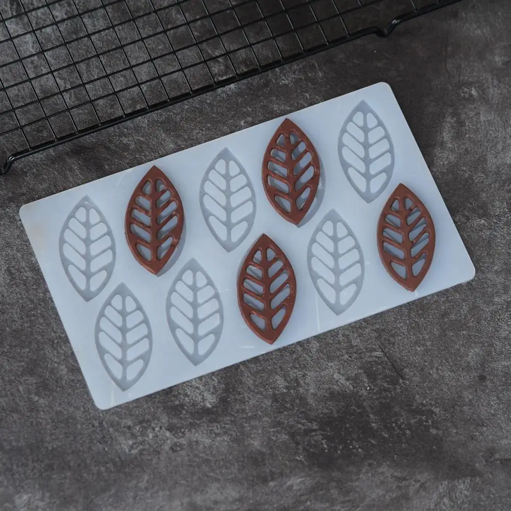 

Hollow Out Leaf Shape Silicone Mold Cake Decorating Tools Leaves Shape Chocolate Transfer Sheet Baking Stencil Chablon