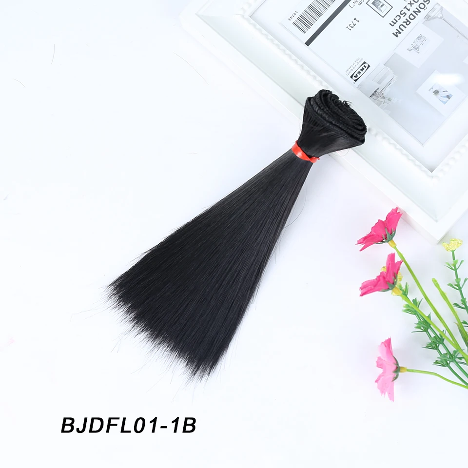 Bybrana длинные прямые высокотемпературные волокна 15 см* 100 см BJD парики DIY Волосы для куклы