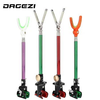 

DAGEZI Metal Stretch Rod Pole Bracket Holder Rotating Fishing Rods Holder Fishing Simple Hand Back Stand Fishing Tackle
