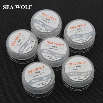 

SEA WOLF Wave Alien V4 Ni80 Alien Prebuilt Coils For RDA RTA Atomizer Electronic Cigarette Vape Pen Accessory 10 Pieces/box