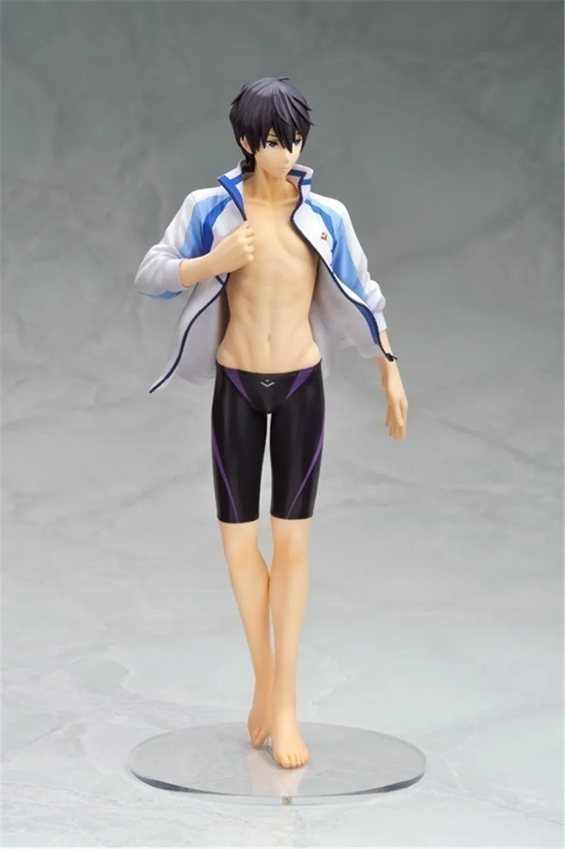 Новинка 22 см аниме бесплатно! Iwatobi swim Club Haruka Nanase 1/8 ПВХ фигурка Коллекционная модель игрушки