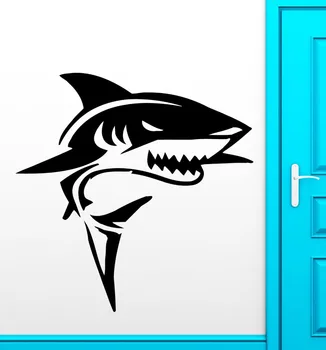

Shark Wall Stickers Bathroom Marine Decor Predator Ocean Vinyl Decal