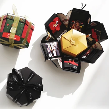 

DIY Photos Album Surprise Explosion Box Manual Craft Romantic Memories Souvenir Valentine's Day Birthday DIY Kit Boom Gift Box