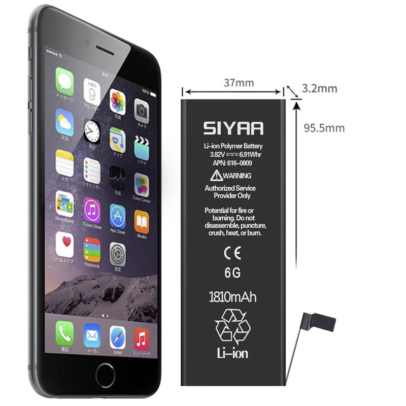 SIYAA для Apple iPhone 6 6G iPhone6 сменный аккумулятор Оригинальная литий полимерный 1810 мА/ч