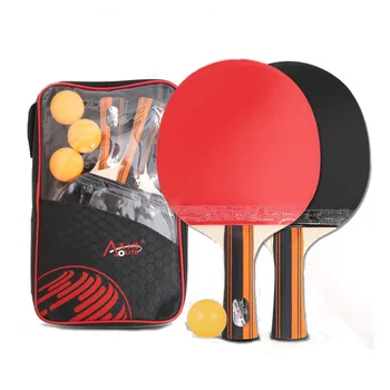 

Table Tennis Racket Ping Pong Rackets Set Lightweight Powerful Ping Pong Paddle Bat double face pimples with case