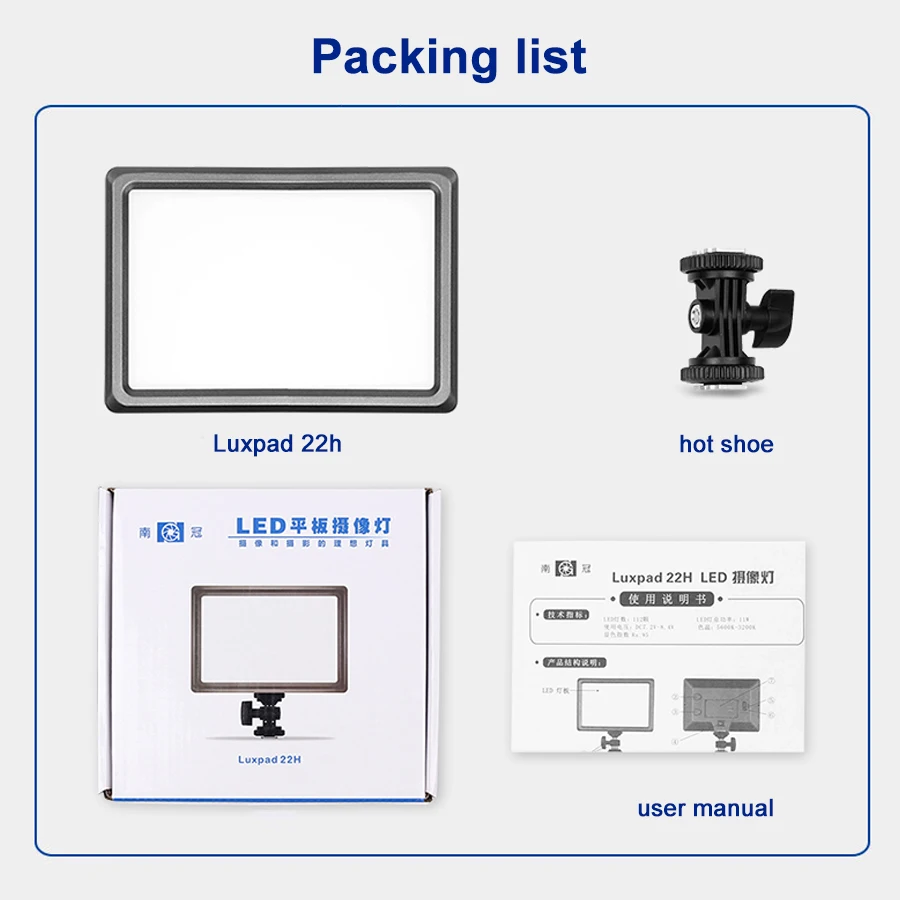 Nanguang Luxpad 22H светодиодный освещение для фотосъемок 3200 K-5600 K камера мягкий свет портативный открытый свет для студийной DSLR камеры