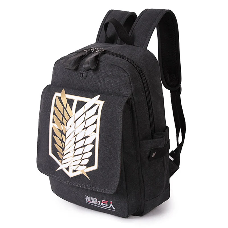 Attack on Titan Backpack Men Women Canvas Japan Anime Printing School Bag for Teenagers Travel Bags Mochila Galaxia BP0153 (5)