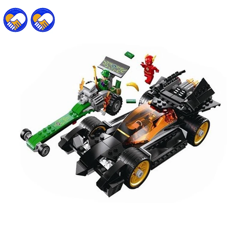 

A toy A dream Batman Bela 10227 DC Comics The Riddler Chase The Flash Super Heroes DIY Building Blocks Legoingly