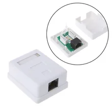 Cat6 RJ45 8P8C настенный блок сопряжения Jack адаптер UTP неэкранированный Однопортовый Настольный монтажный ящик белый