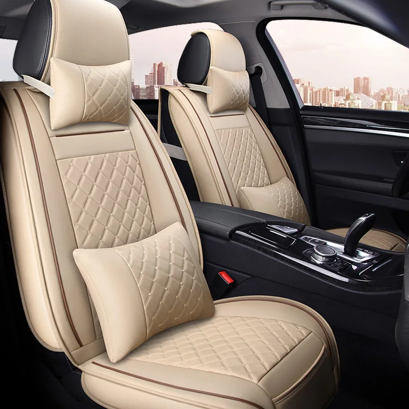

Universal pu leather car seat cover auto seats covers for Land rover freelander landrover2008 discovery sport range rover velar